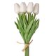 Real touch tulipán 1szál 32cm magas - Fehér