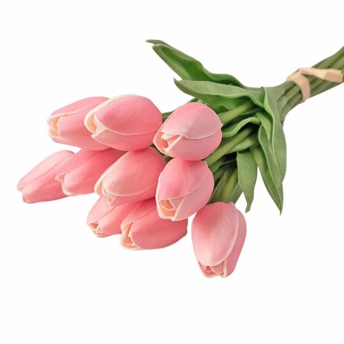 Real touch tulipán 1szál 32cm magas - Rózsaszín