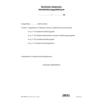   Nyomtatvány, készletek selejtezési leértékelési jegyzőkönyve, A4, álló, B.11-93