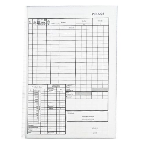 Nyomtatvány, időszaki pénztárjelentés, 25x4, A4, VECTRA-LINE, B.13-21