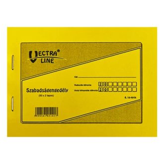   Nyomtatvány, szabadságengedély, 50x2, A6, VECTRA-LINE, B.18-49