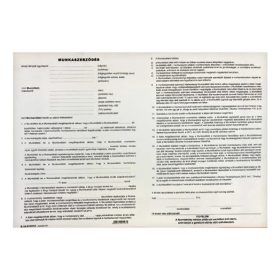   Nyomtatvány, munkaszerződés, A3, 3 példányos, VECTRA-LINE