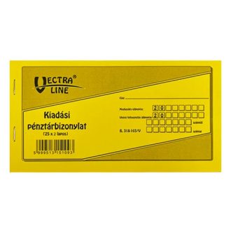   Nyomtatvány, kiadási pénztárbizonylat, 25x2, VECTRA-LINE  B.318-103