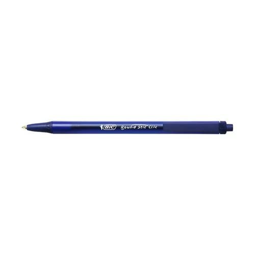 Golyóstoll, 0,32 mm, nyomógombos, BIC Round Stic Clic, kék