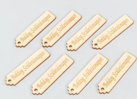 Natúr fa Boldog Születésnapot 6,5cm DIY