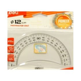 Szögmérő 12cm DELI PIONEER 180'