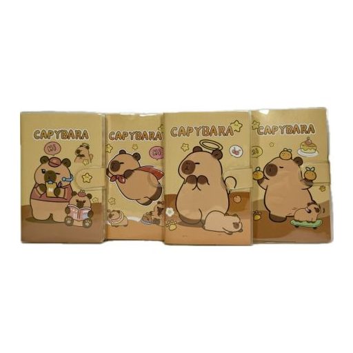 Notesz – A7, Capybara mintás, tépőzáras, többféle