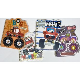 Notesz – B6, Spirálos, Monster Truck minta, többféle