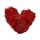 Szív szőrös 12cm kulcstartós piros