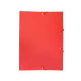 Gumis mappa A4, műanyag, Bluering, piros