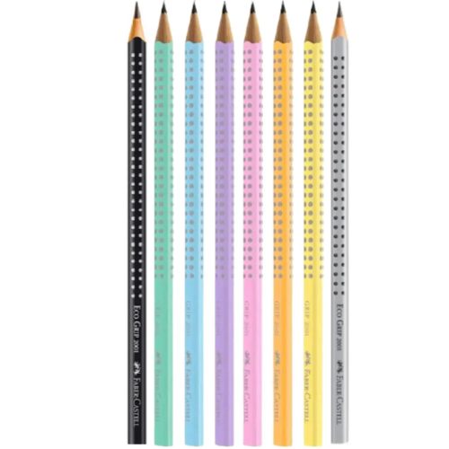 Grafitceruza, B, háromszögletű, csillámos, FABER-CASTELL Sparkle, vegyes színek