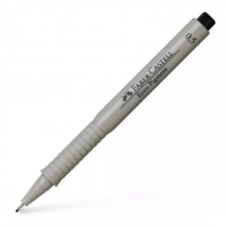 Tűfilc, 0,5 mm, FABER-CASTELL, Ecco Pigment, fekete