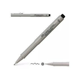 Tűfilc, 0,6 mm, FABER-CASTELL, Ecco Pigment, fekete