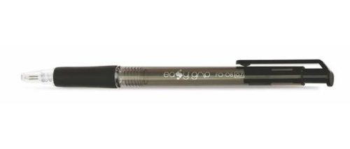 Golyóstoll, 0,4 mm, nyomógombos, FLEXOFFICE  EasyGrip , fekete