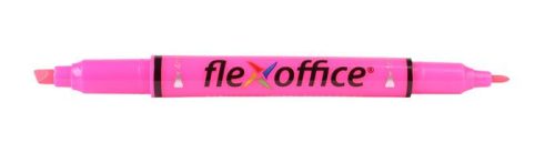 Szövegkiemelő, 1,0/4,0 mm, kétvégű, FLEXOFFICE HL01, rózsaszín