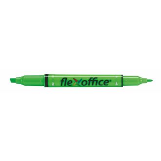   Szövegkiemelő, 1,0/4,0 mm, kétvégű, FLEXOFFICE HL01, zöld