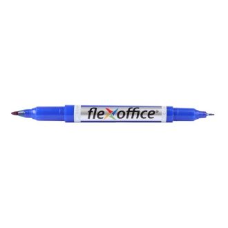   Alkoholos marker, 0,4/1,0 mm, kúpos, kétvégű, FLEXOFFICE  PM01, kék