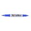 Alkoholos marker, 0,4/1,0 mm, kúpos, kétvégű, FLEXOFFICE  PM01, kék
