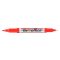 Alkoholos marker, 0,4/1,0 mm, kúpos, kétvégű, FLEXOFFICE  PM01, piros