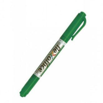   Alkoholos marker, 0,4/1,0 mm, kúpos, kétvégű, FLEXOFFICE  PM01 , zöld