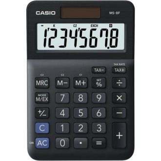 Számológép, asztali, 8 számjegy, CASIO MS-8 F, fekete