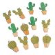Fa festett kaktusz lézervágott 4cm DIY