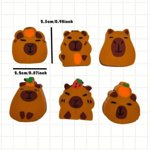 Capybara alakú radírok 1db
