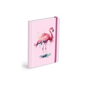 Gumis notesz 13x18cm, 120 lapos, sima FLAMINGÓ