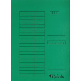   Iratgyűjtő, pólyás dosszié, karton, A4, VICTORIA OFFICE, zöld