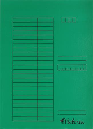 Iratgyűjtő, pólyás dosszié, karton, A4, VICTORIA OFFICE, zöld