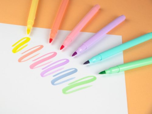 Ecsetirón készlet, KORES Pastel Style, 6 pasztell szín