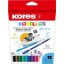 Filctoll készlet, kimosható, KORES Korellos, 12 különböző szín