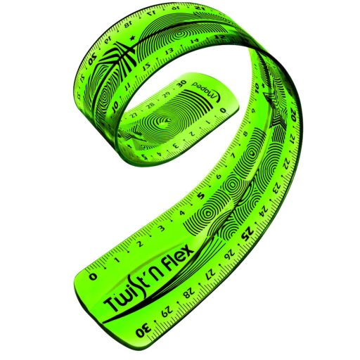 Vonalzó, műanyag, törhetetlen, 30 cm, MAPED Twist n Flex