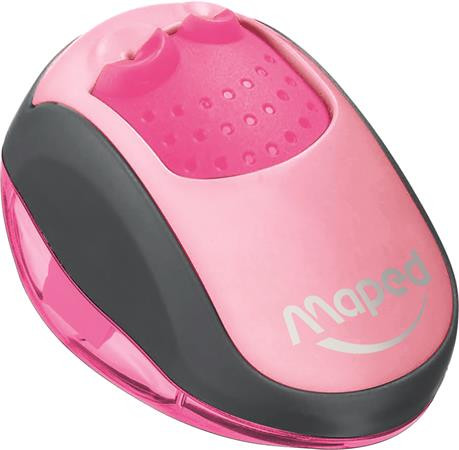 Hegyező, kétlyukú, tartályos, MAPED Clean, vegyes színek