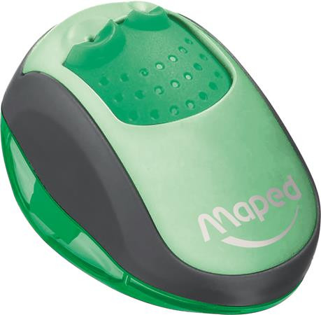 Hegyező, kétlyukú, tartályos, MAPED Clean, vegyes színek