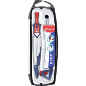   Körző készlet, rögzíthető lábakkal, 5 darabos, MAPED Stop System