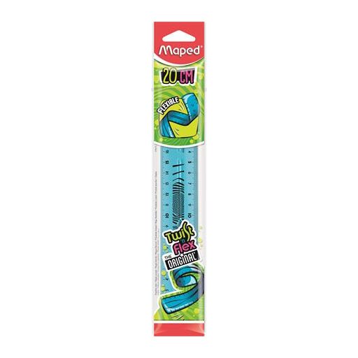 Vonalzó, műanyag, törhetetlen, 20 cm, MAPED Twist'n Flex
