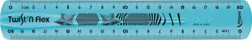 Vonalzó, műanyag, törhetetlen, 20 cm, MAPED Twist'n Flex