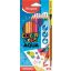 Akvarell ceruza készlet, háromszögletű, ecsettel, MAPED  Color Peps, 12 különböző szín