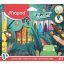 Filctoll készlet, 5 mm, kimosható, vastag, MAPED Jungle Fever, 12 különböző szín