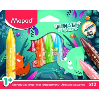   Zsírkréta, vastag, MAPED Jungle Fever, 12 különböző színben