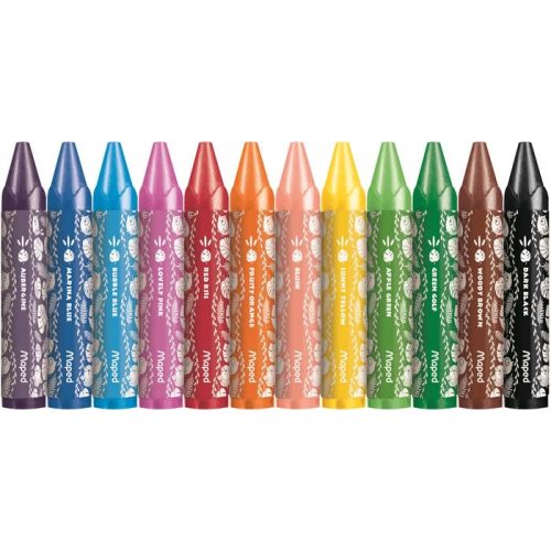 Zsírkréta, vastag, MAPED Jungle Fever, 12 különböző színben