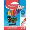 Színes ceruza készlet, háromszögletű, MAPED Mini Color'Peps Strong, 12 különböző szín