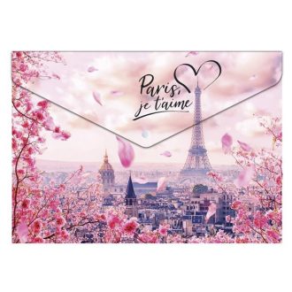   Irattartó tasak, A5 PP, patentos, 180 mikron, PANTA PLAST  Take me to Paris 