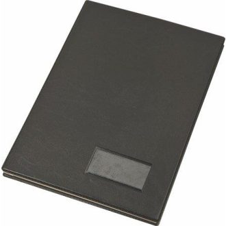   Aláírókönyv, A4, 20 részes, karton, műbőr hatású borító, VICTORIA OFFICE, fekete
