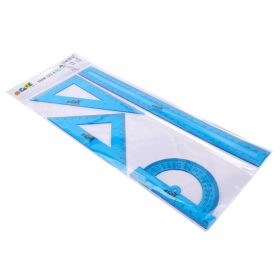   Vonalzókészlet, műanyag, 4 darabos, COOL BY VICTORIA, kék