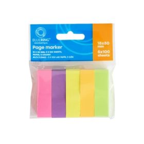 Jelölőcímke 15x50mm, 5x100lap, papír, Bluering