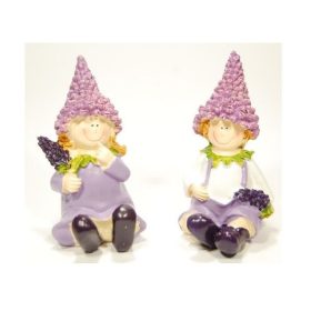 Levendulababa – Ülő figura, 9 cm, választható