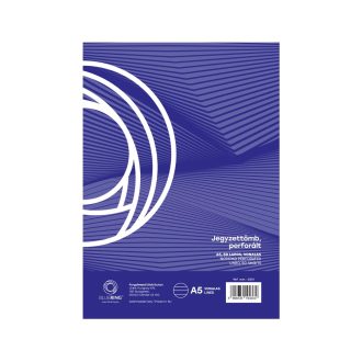 Jegyzettömb, A5, vonalas, 50 lap, perforált, BLUERING