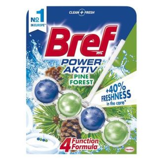 WC frissítő golyó, 50g, Bref Power Aktiv, fenyő